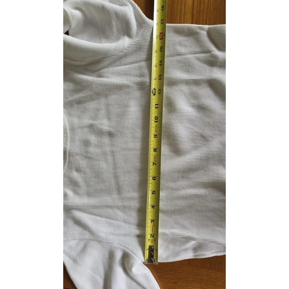 Sonoma Girl's White Long Sleeve Waffle Knit Top Size L (14)
